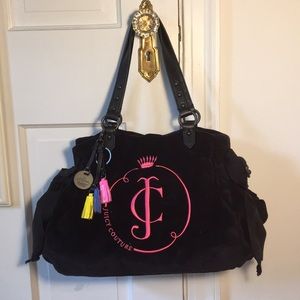 Black Velour Juicy Couture Purse